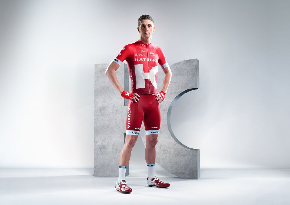 Jurgen Van den Broeck shows off his new colours having left Lotto Soudal