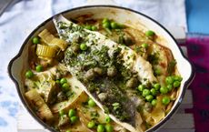 Fish with peas
