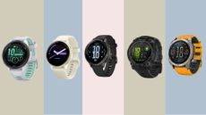 Garmin Forerunner 265, Vivoactive 6, Venu 4, Instinct 3, and Fenix 8, representing how to choose which Garmin watch is right for me