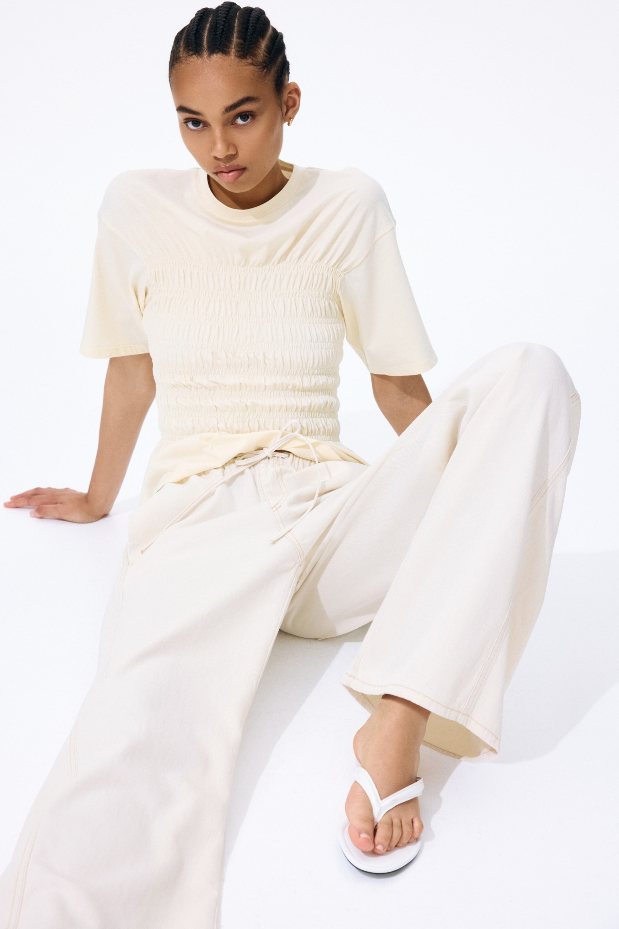 Denim Drawstring Trousers