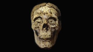 The ancient Egyptian man's skull and jawbone still contained the gold-foil tongue.