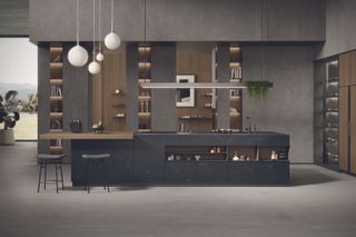 Milan Design Week Atlas Concorde Atlas Plan Negresco kitchen in black