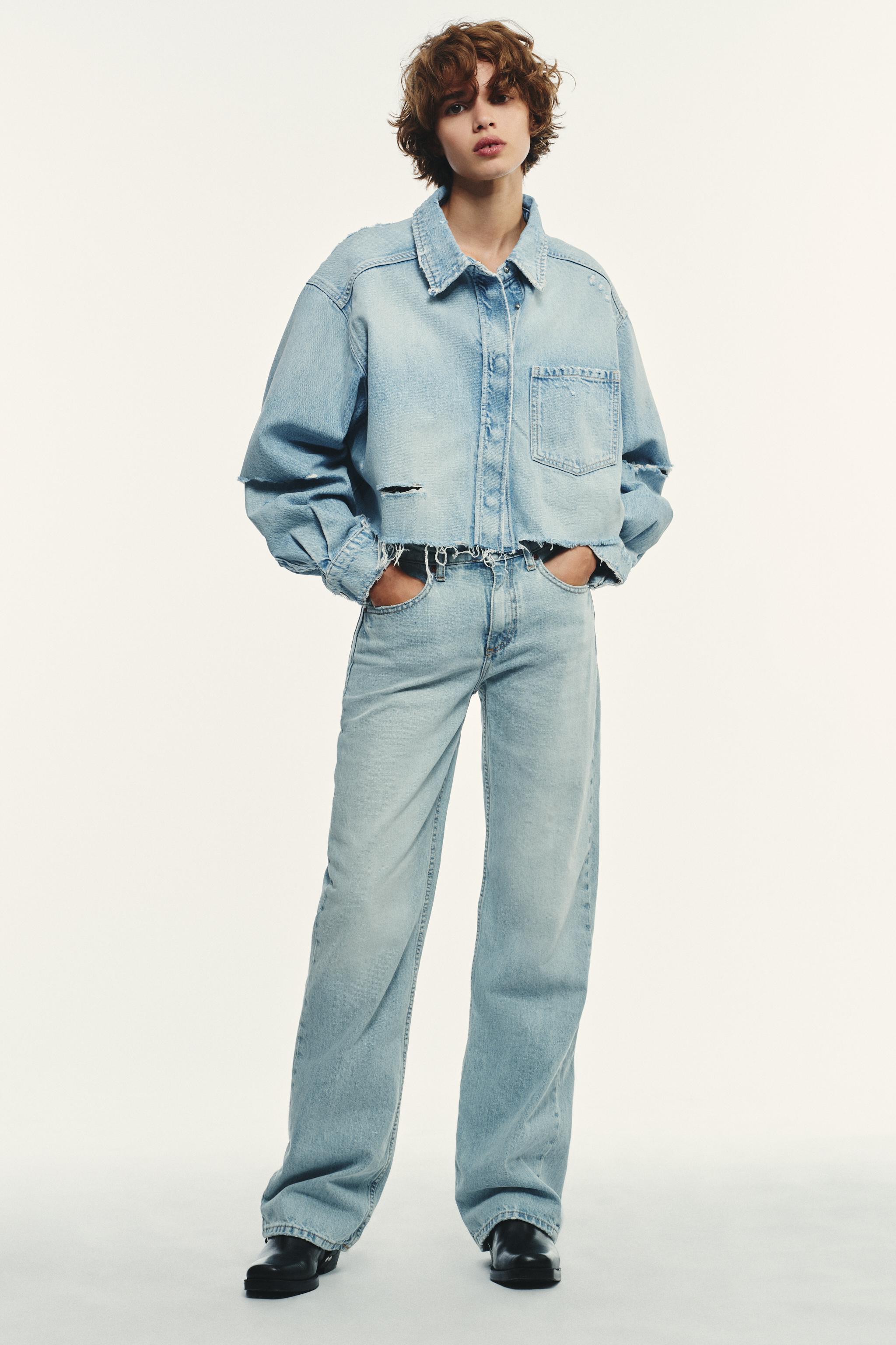 Mid-Rise Wide-Leg Trf Jeans