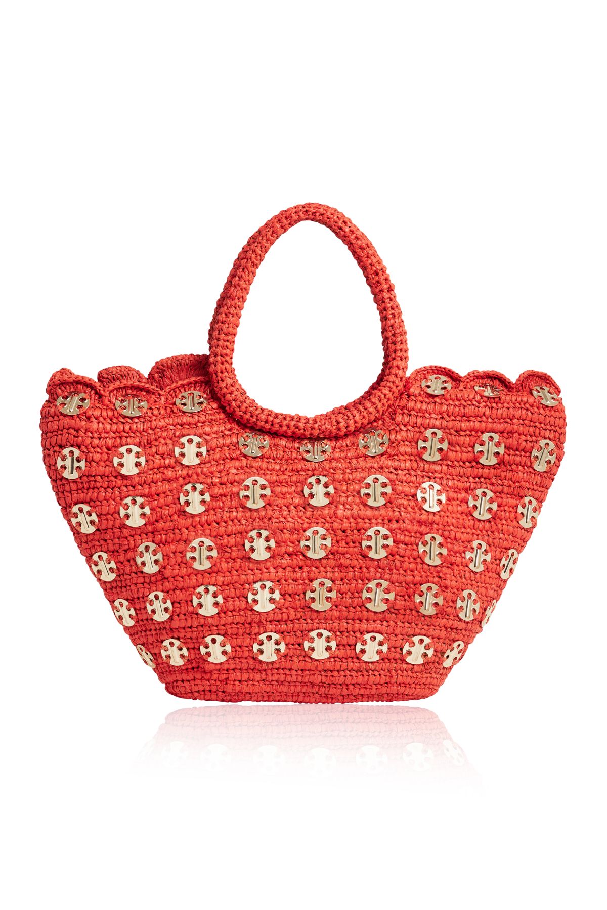 Paco Rabanne Rabane Raffia Tote Bag