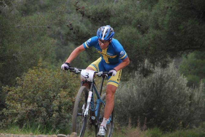 Emil Lingren on his way to winning the stage