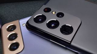 Image shows some Samsung camera phones