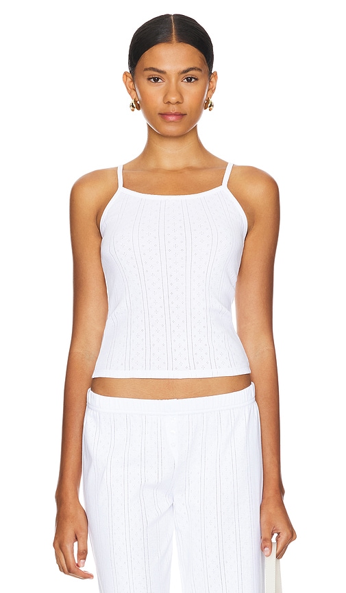 A blusa regular do tanque picot
