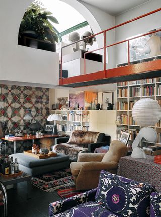 Gae Aulenti's Milan apartment living room