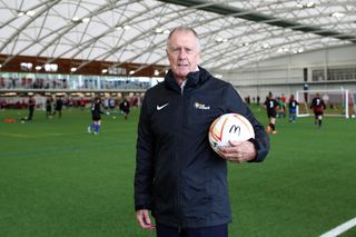 Sir Geoff Hurst poses during The McDonalds Cup Final 2022 at St George’s