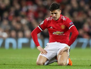 Sanchez cut a frustrated figure at Old Trafford