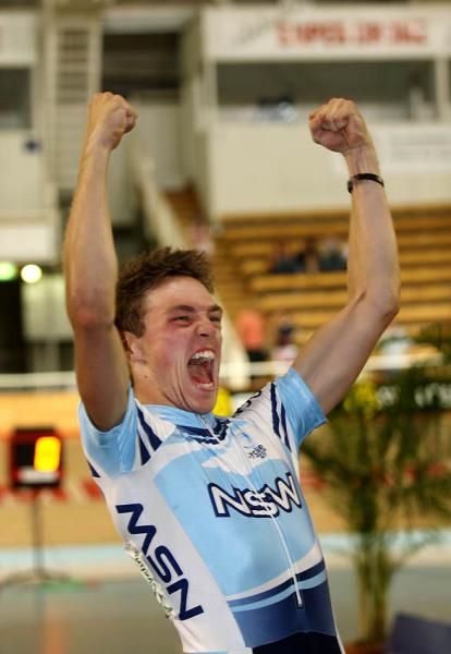 Scott Law was absolutely pumped after his win in the men's scratch race