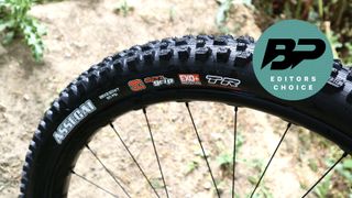 Maxxis Assegai 3C MaxxGrip EXO+ bike tyre with editors choice badge