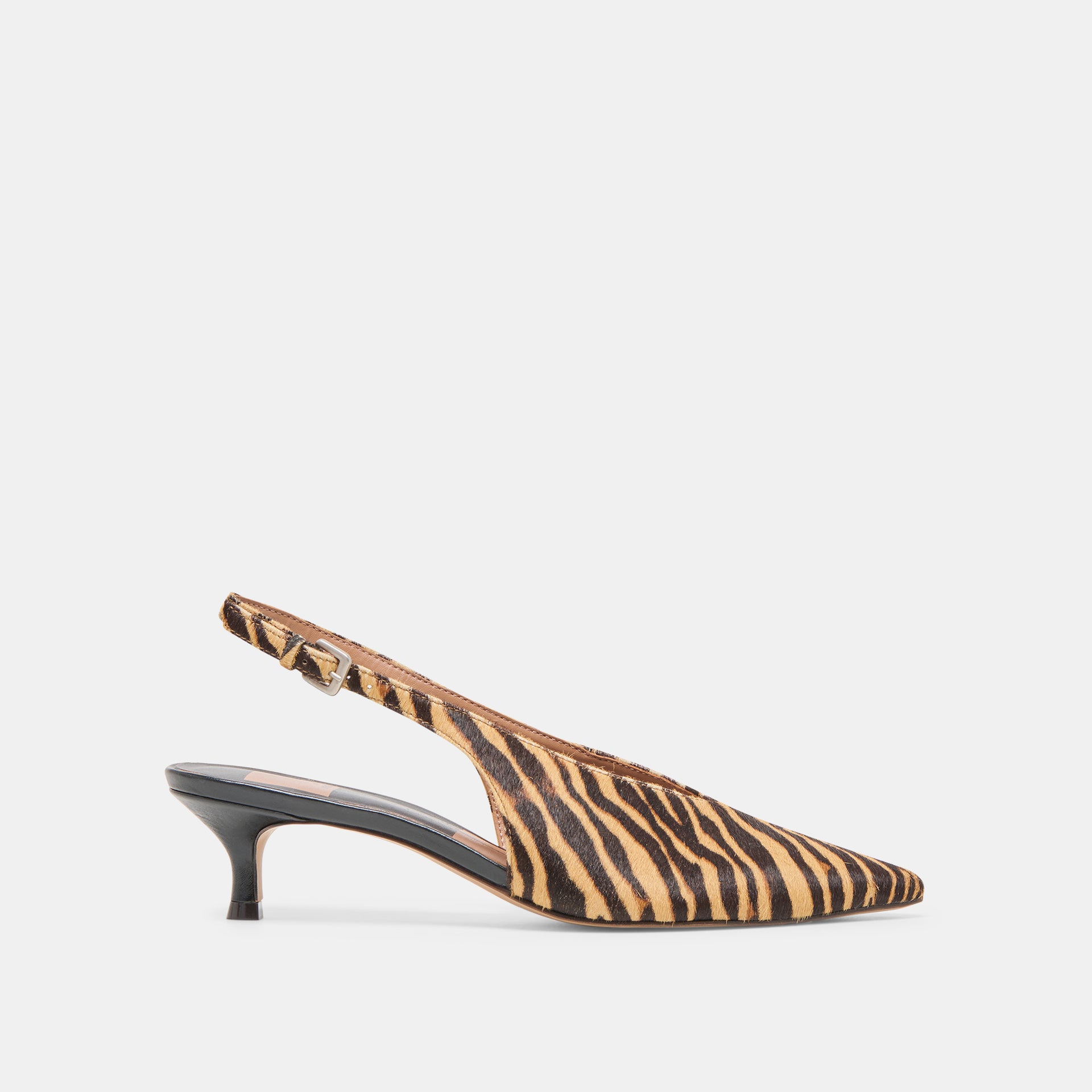 alena heels tiger calf hair