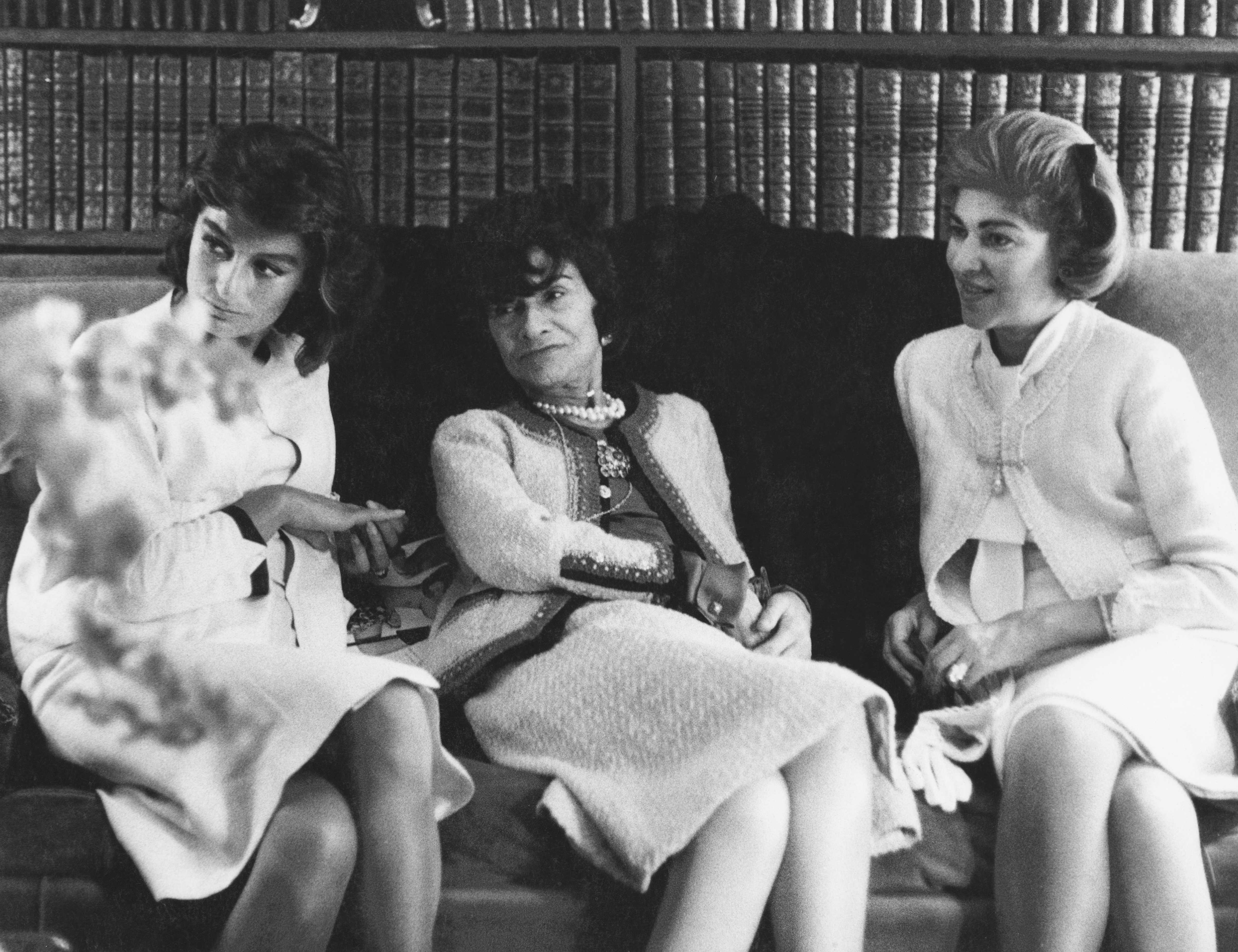 French fashion designer Coco Chanel in her apartment at the Hotel Ritz Paris, circa 1960