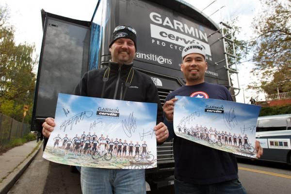 These Garmin-Cervelo fans had nearly every riders' autograph