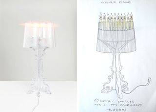 Lamp turned it into a cake, with 10 candle-shaped bulbs