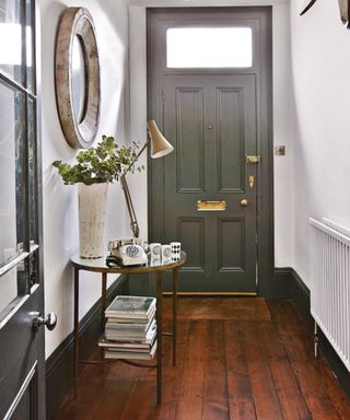 entryway with side table