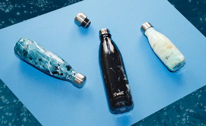 Three different design & size drinking bottles from the brand S'well's new range