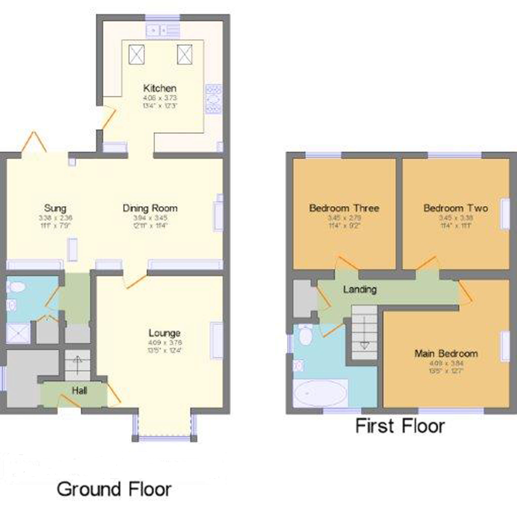 floor plans for a three bedroom house
