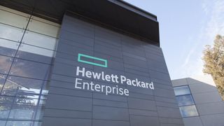 HPE building with sign