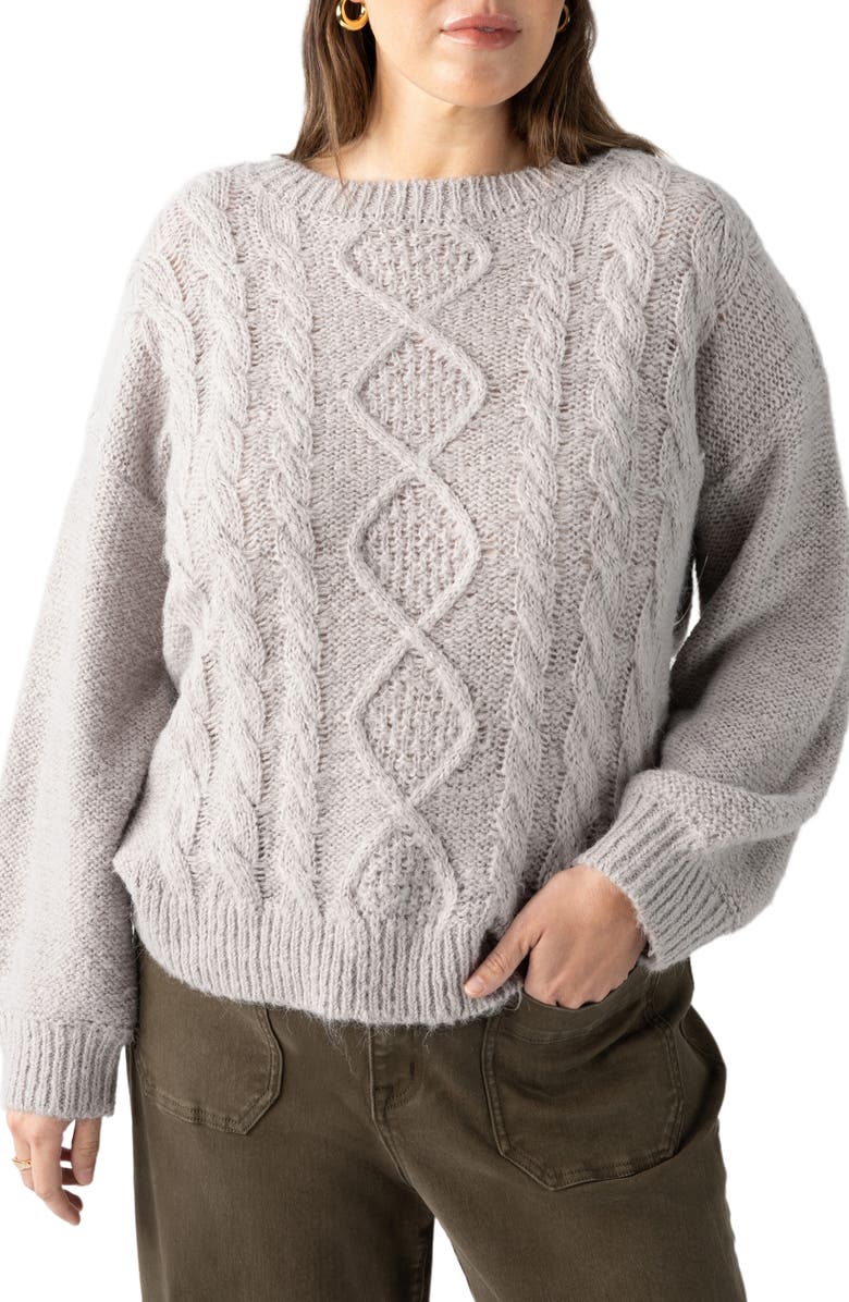 Crewneck Cable Sweater