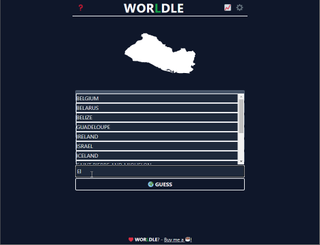Worldle geography-based Wordle game