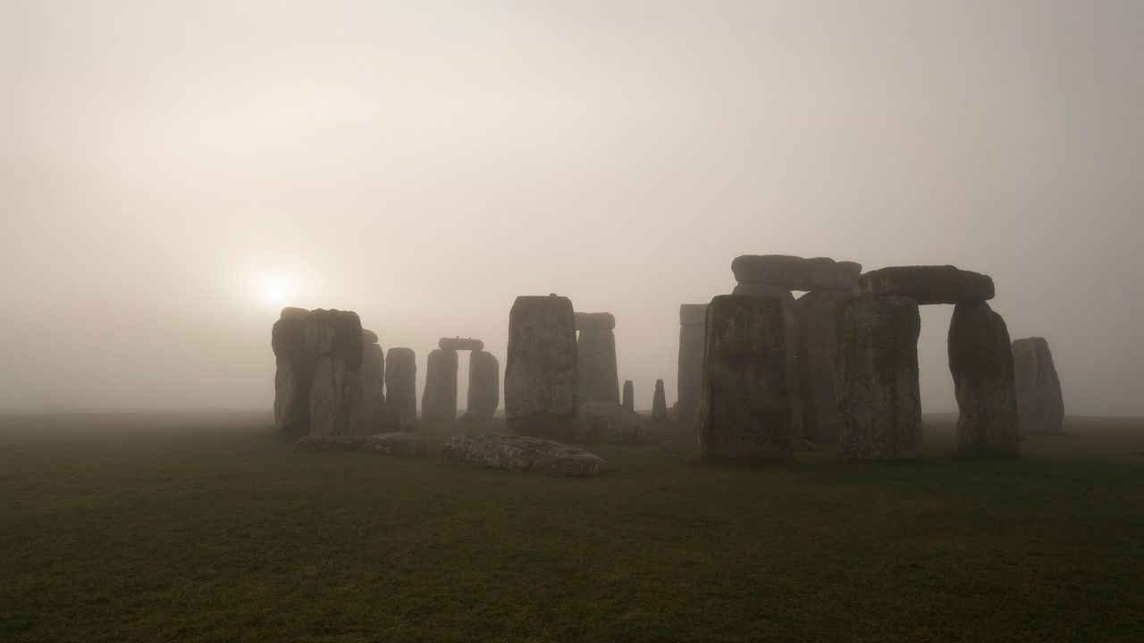 Stonehenge in the mist