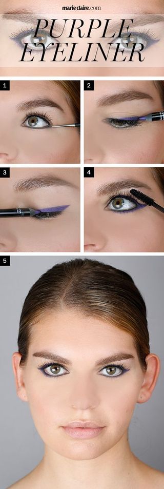 Dark Purple Eyeliner How-To