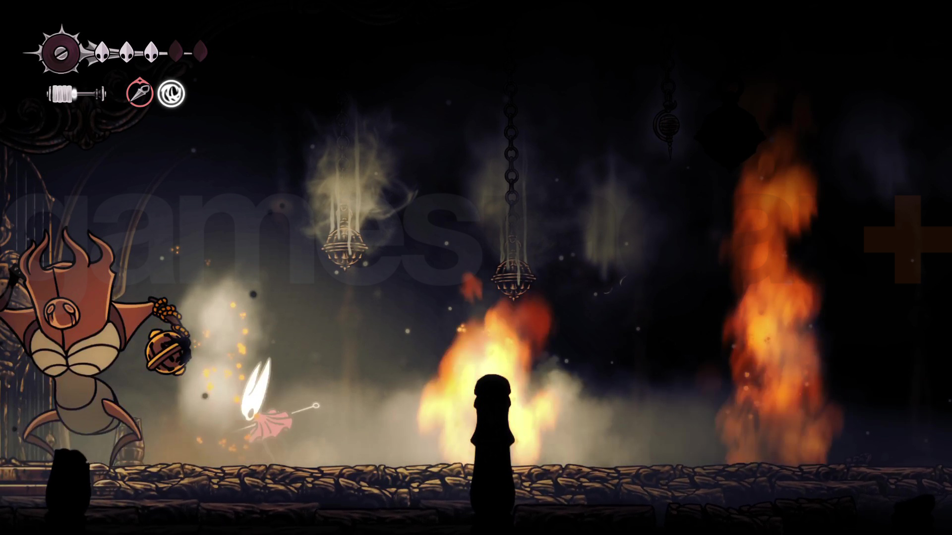 The Last Judge charges and leaves behind fire in Silksong