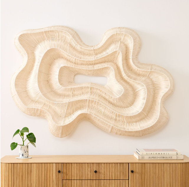 Abstract woven wall art.