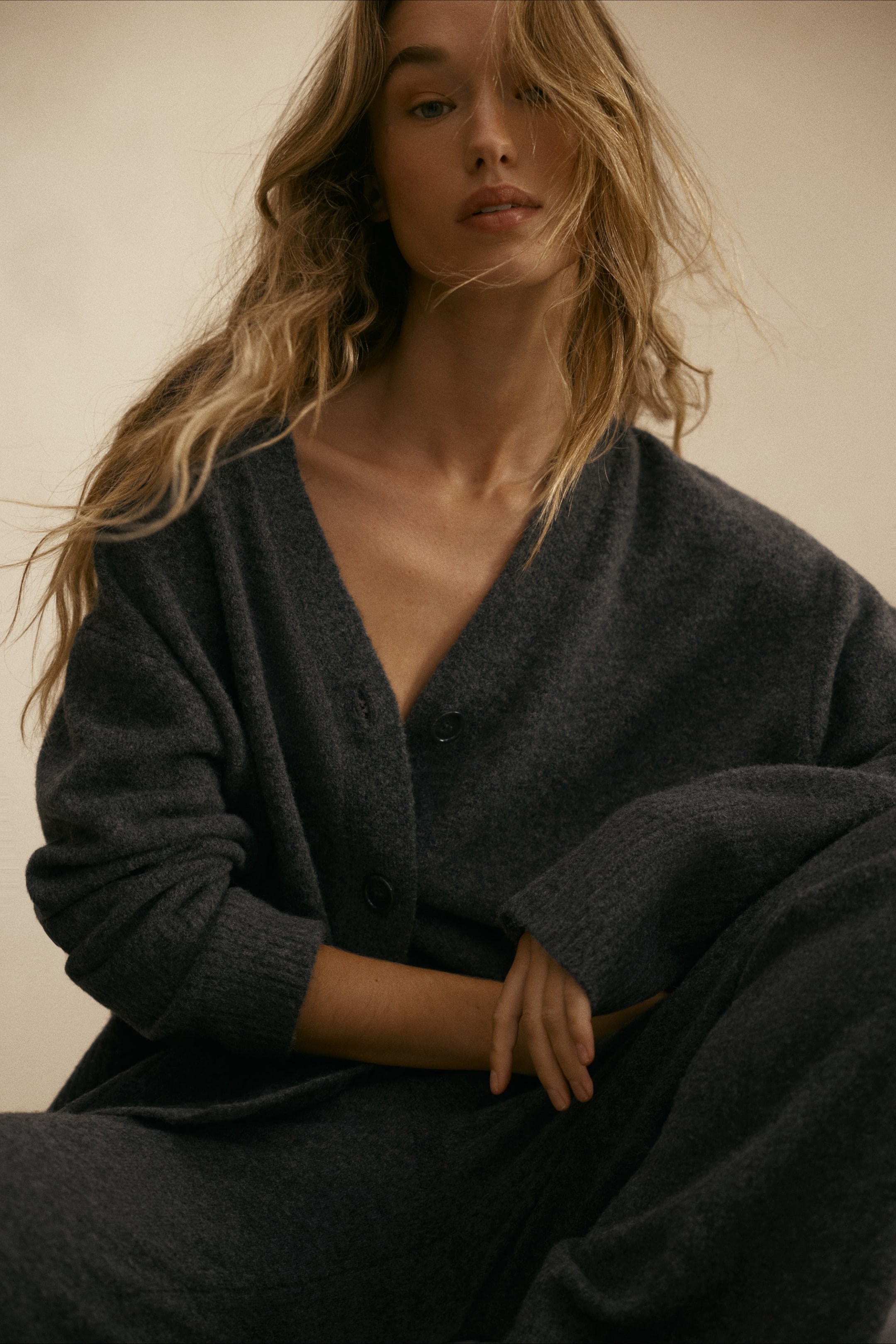 Cardigan - Beige Marl