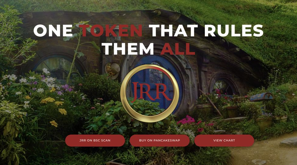Promotional materials and landing pages for ($JRR) token