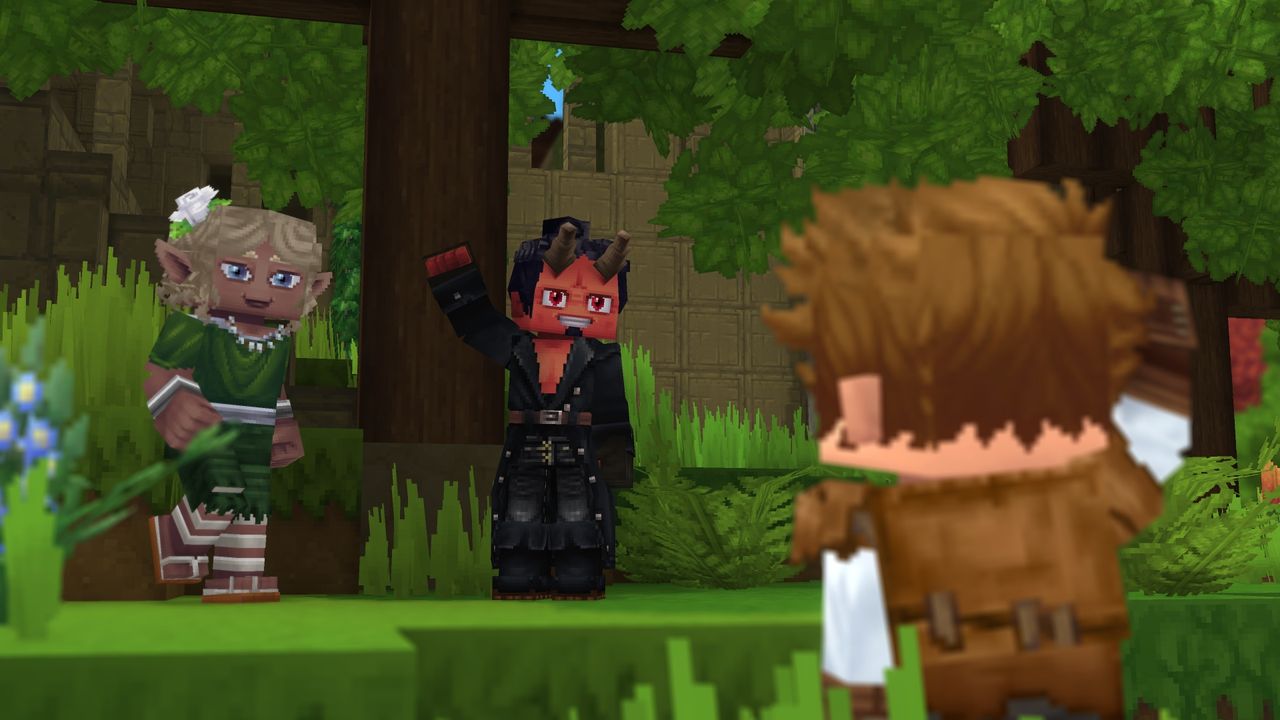 An in-development image of blocky RPG Hytale from July 2021.