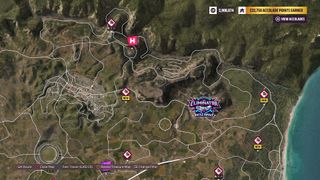 Forza Horizon 5 Drift Zones marked on map