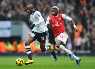 William Gallas in action for Tottenham against former club Arsenal in 2010.