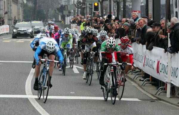 Visconti takes third with a bike throw