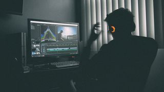 A video editor uses some of the best AI video editing software