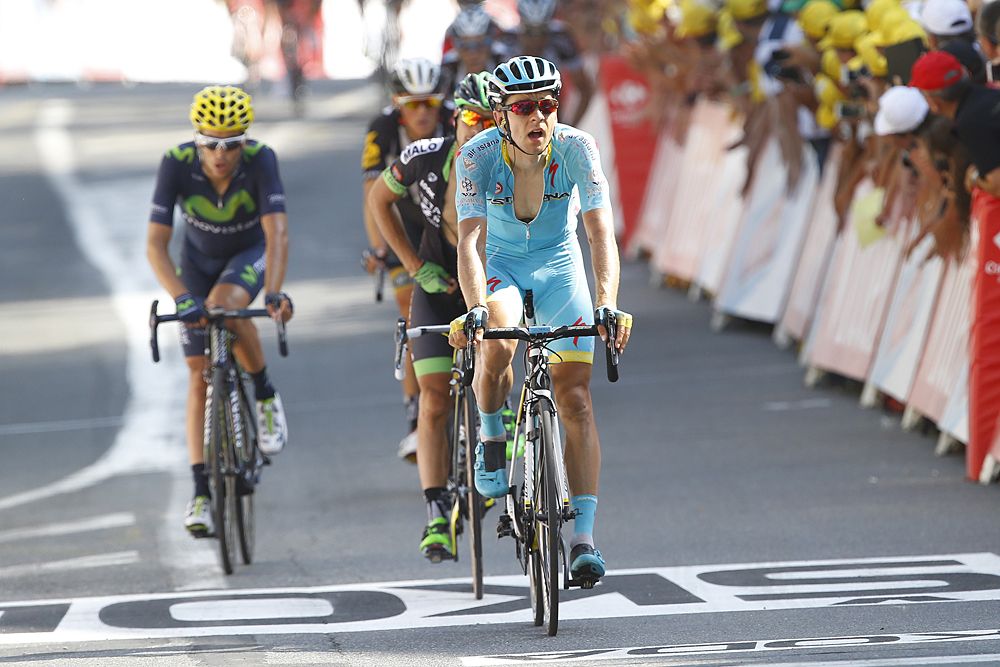 Tanel Kangert (Astana) rolls over the line