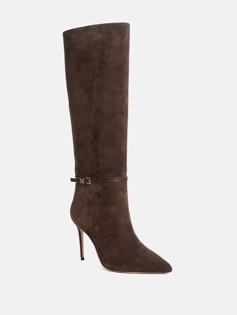 Suede Knee-High Stiletto Boot