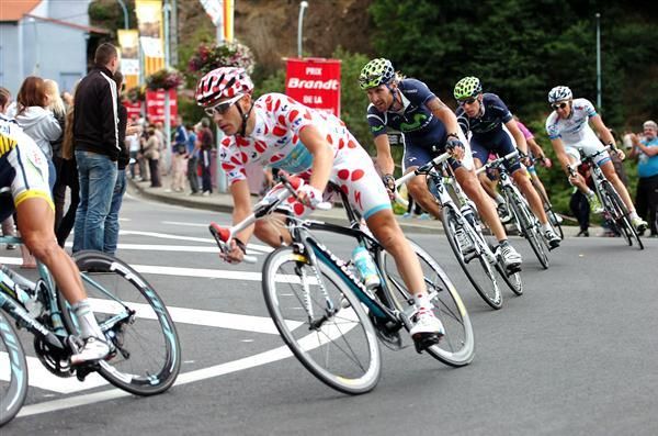 Frederik Kessiakoff (Astana) in the polka dot jersey on stage 14