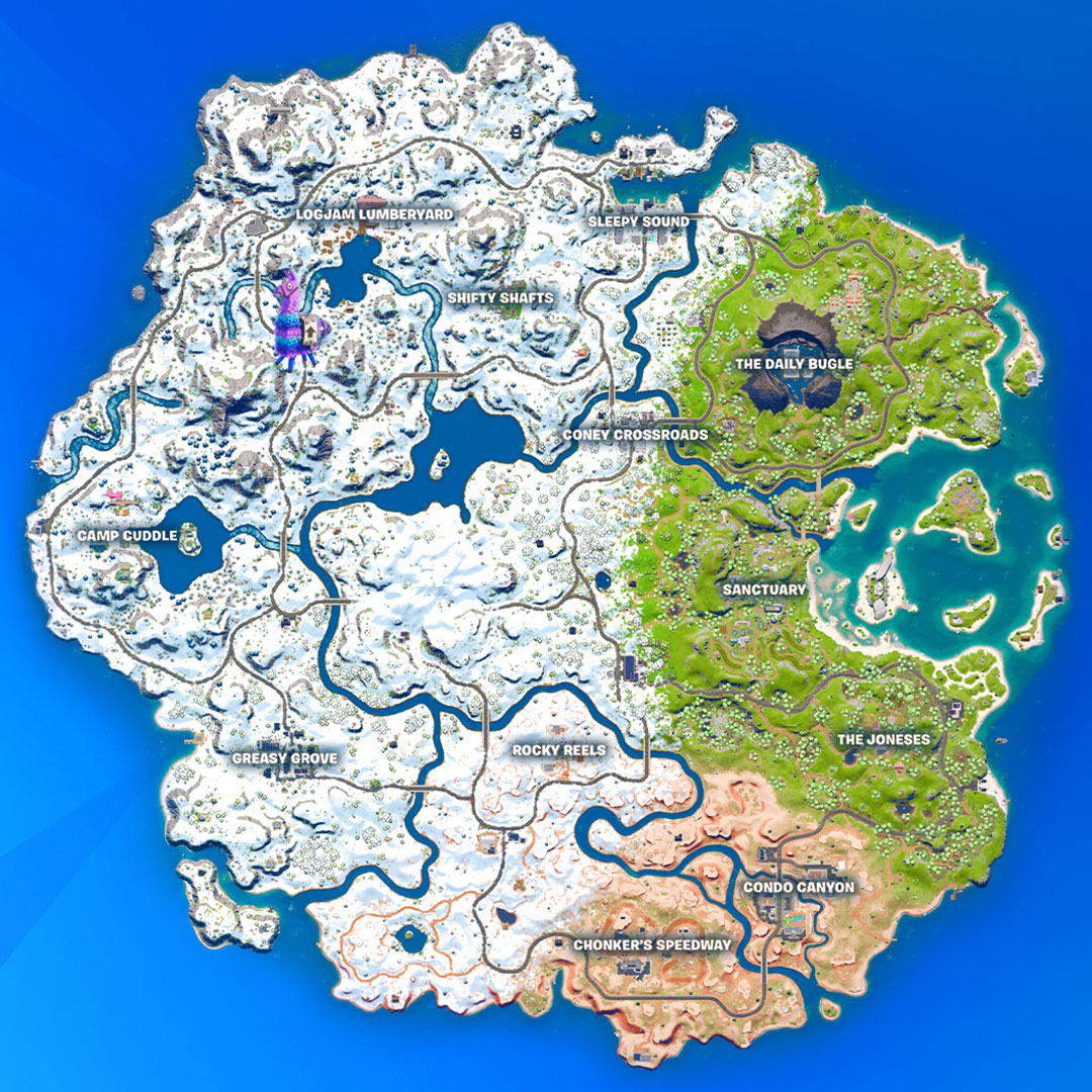 Fortnite llama locations map