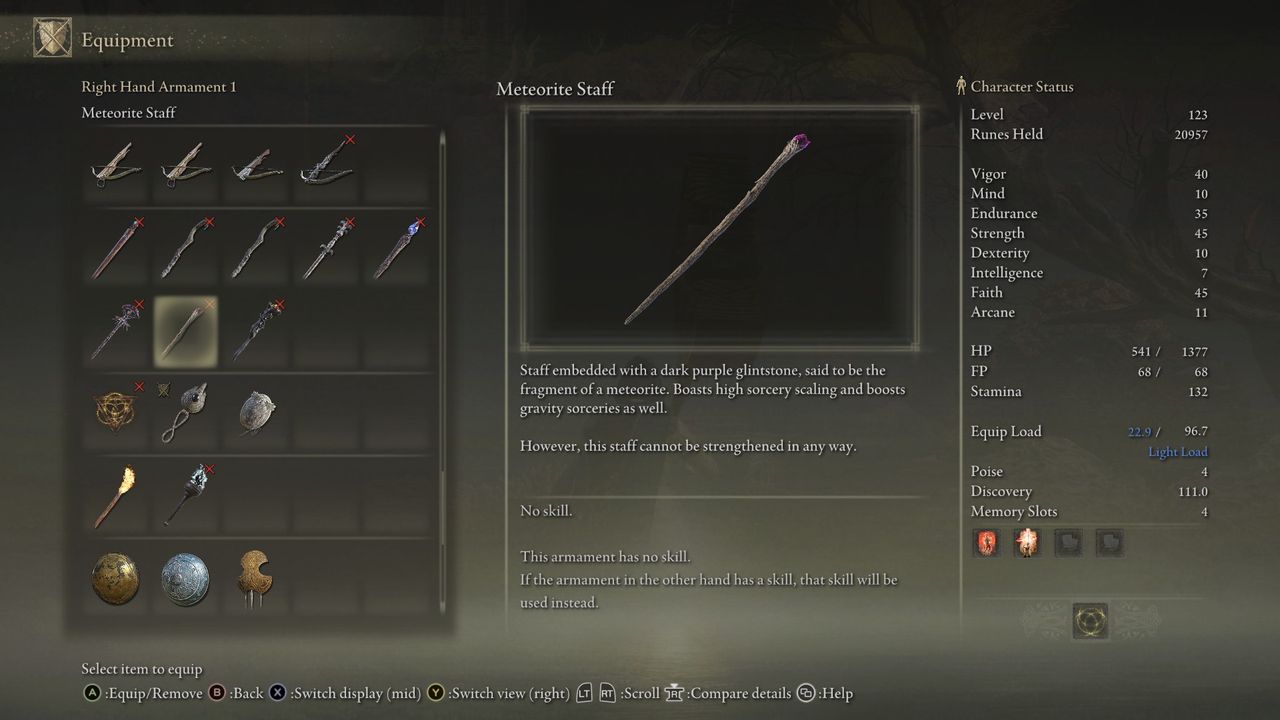 Elden Ring Meteorite Staff