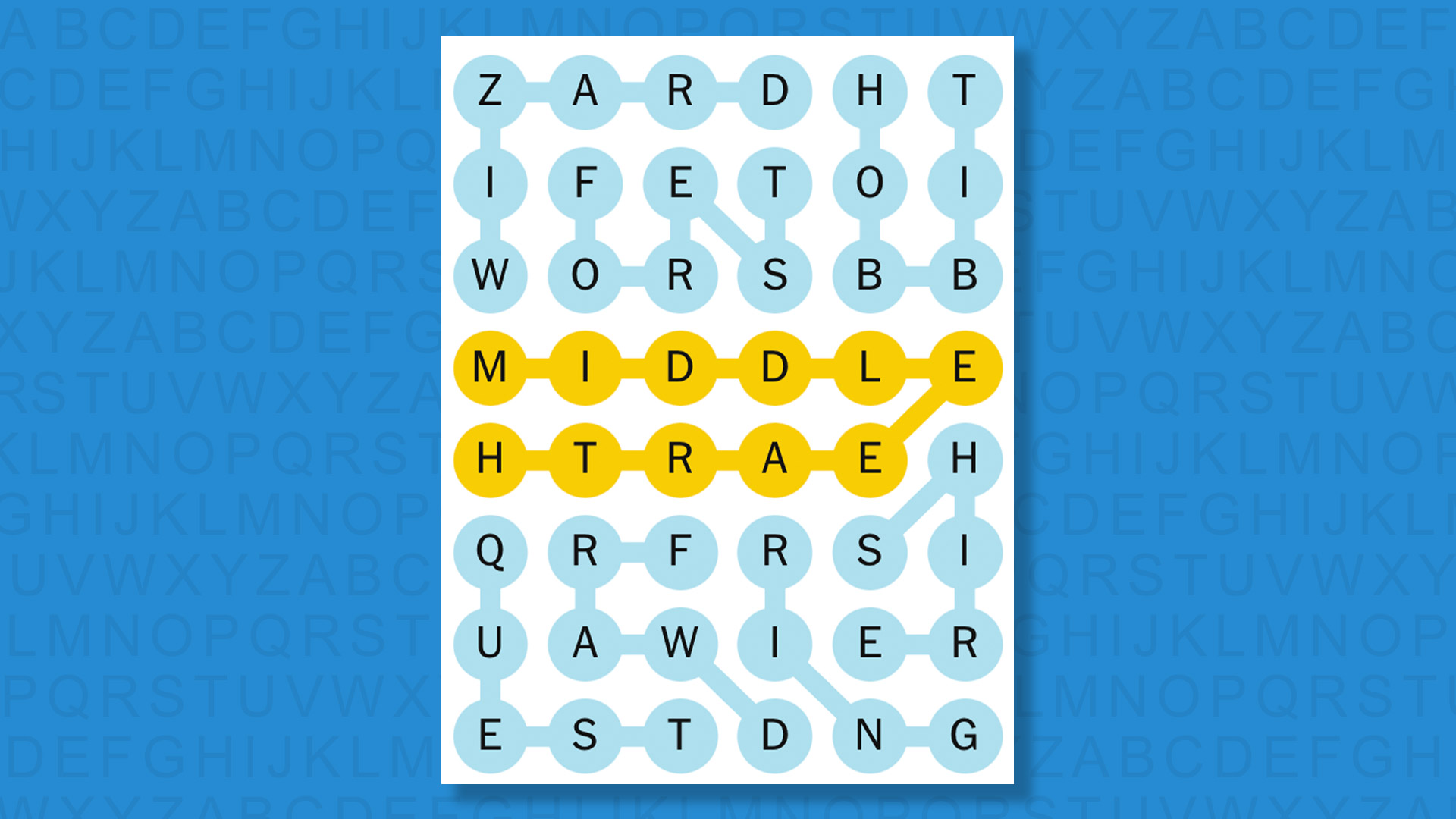 NYT Strands answers for game 643 on a blue background