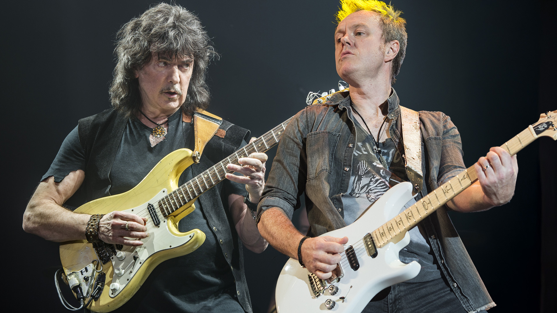 Ritchie Blackmore and Simon McBride perform live (composite image)
