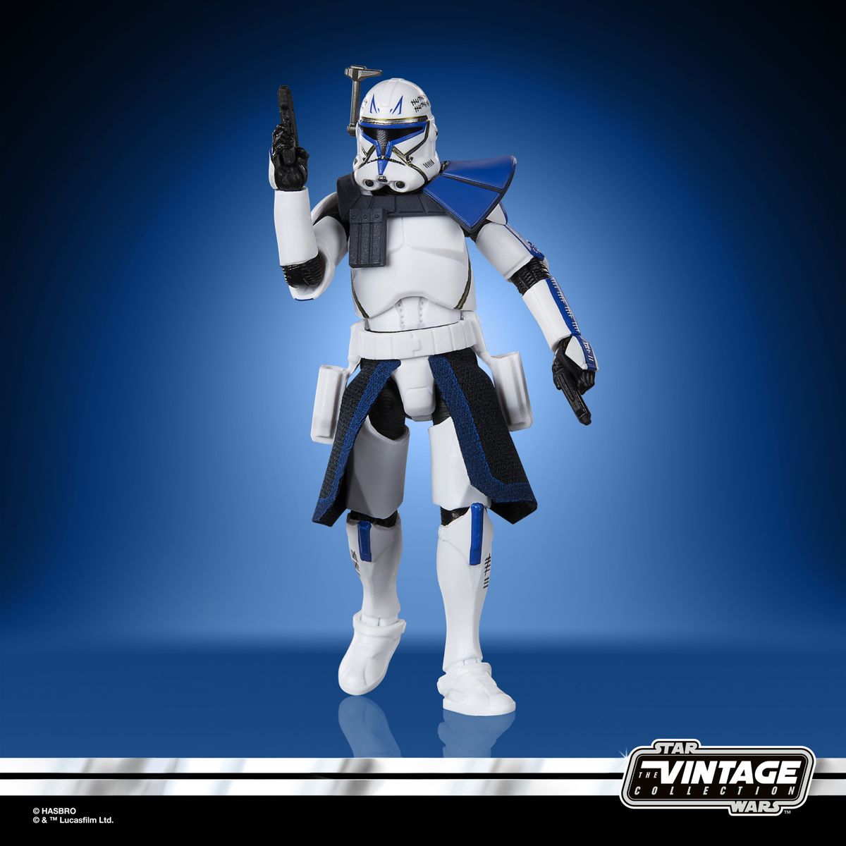 Clone Commander Rex on a blue background