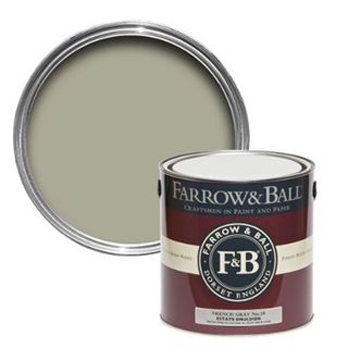 Farrow & Ball french grey on white background