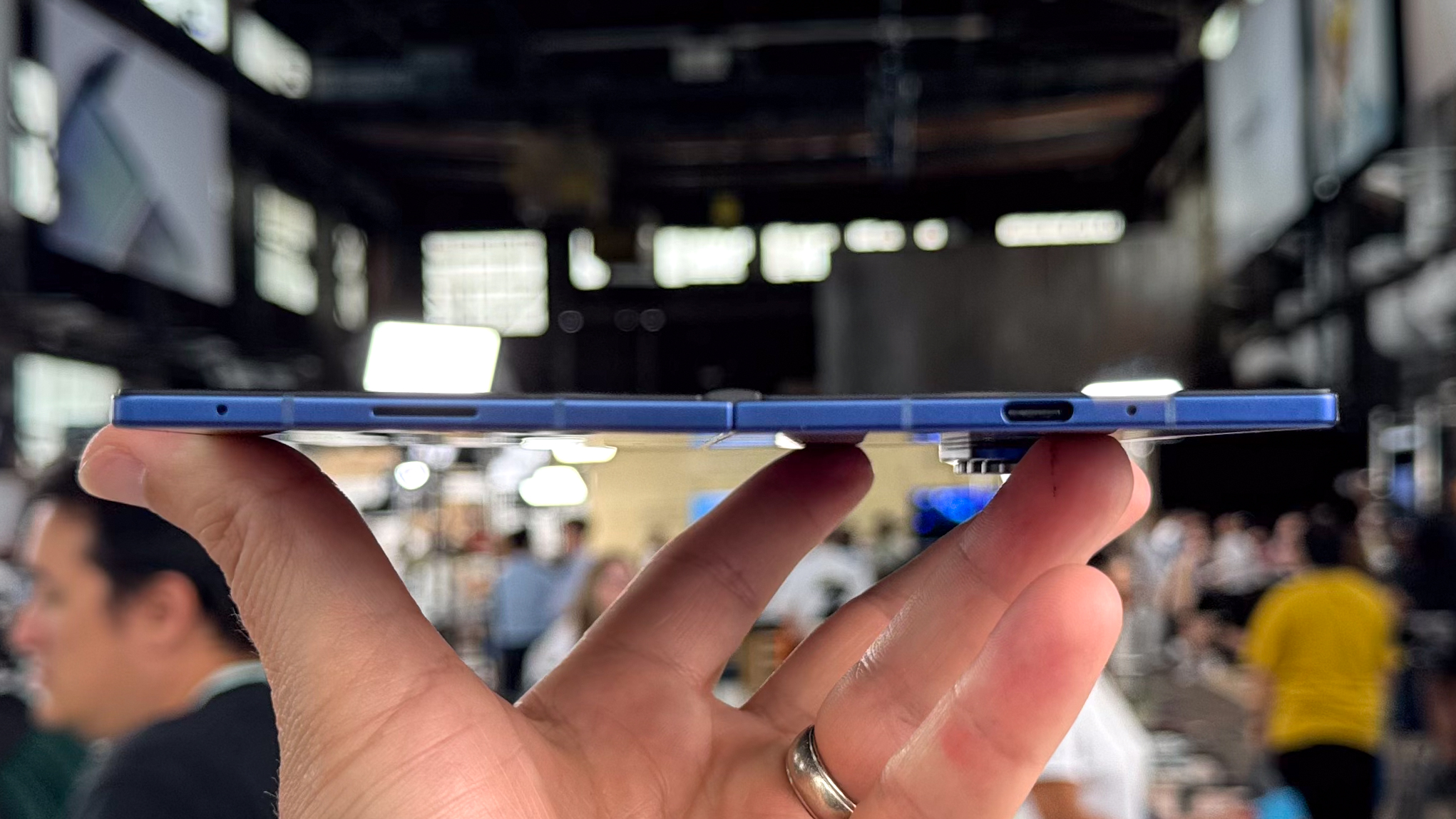 Galaxy Z Fold 7 shown during Samsung hands on event