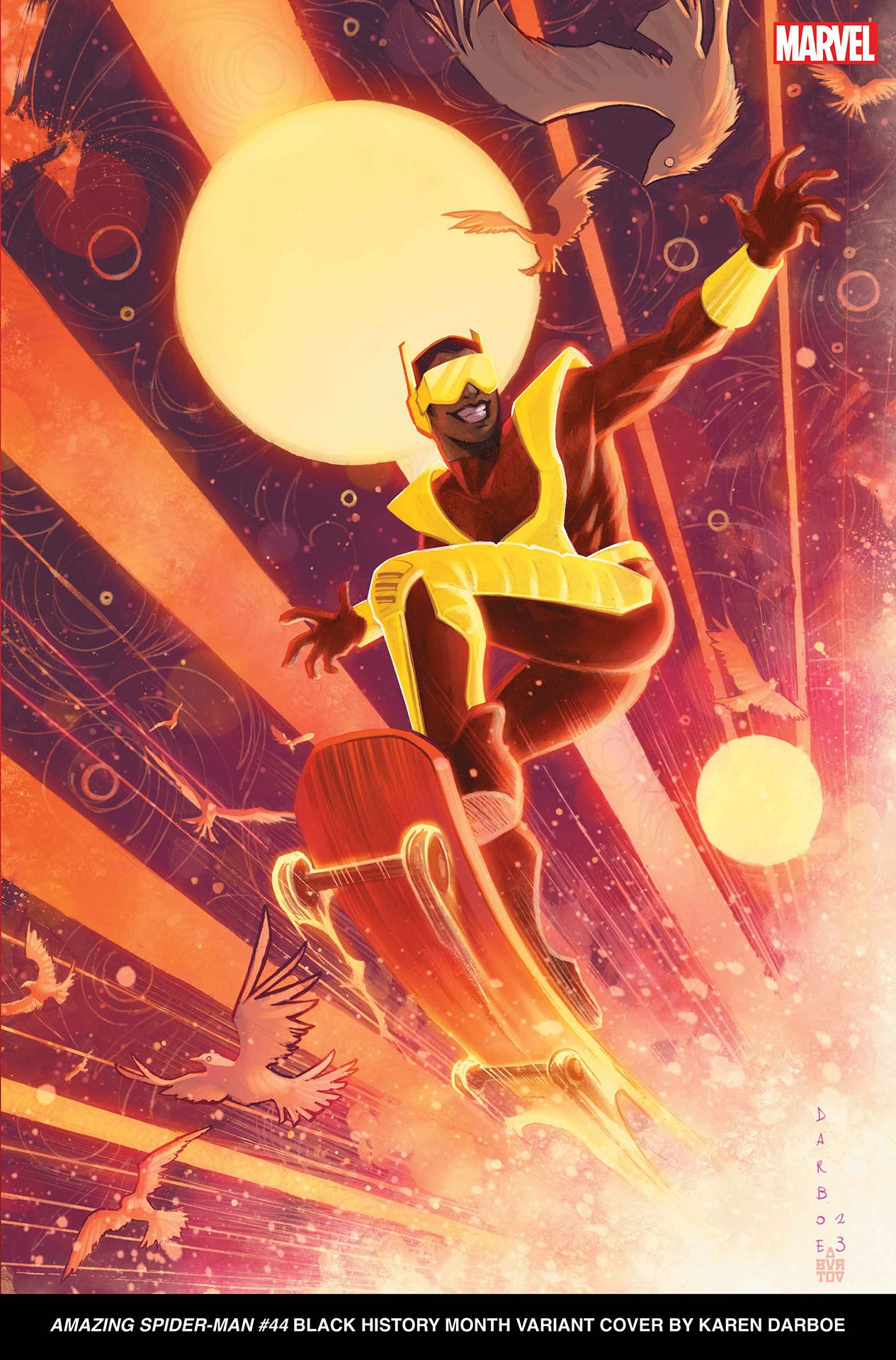 AMAZING SPIDER-MAN #44 BLACK HISTORY MONTH VARIANT COVER BY KAREN DARBOE