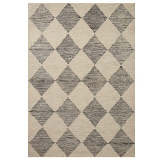 Geometric print area rug.