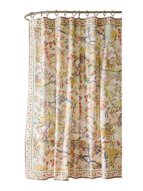 Printed Cotton Slub Shower Curtain Collection